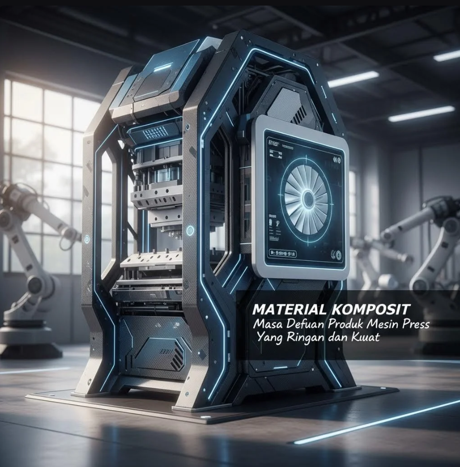 Material komposit bertekstur serat digunakan dalam komponen mesin industri modern