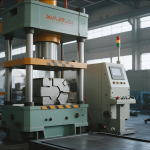 Mesin press industri modern dengan sistem hidrogen sebagai sumber energi bersih